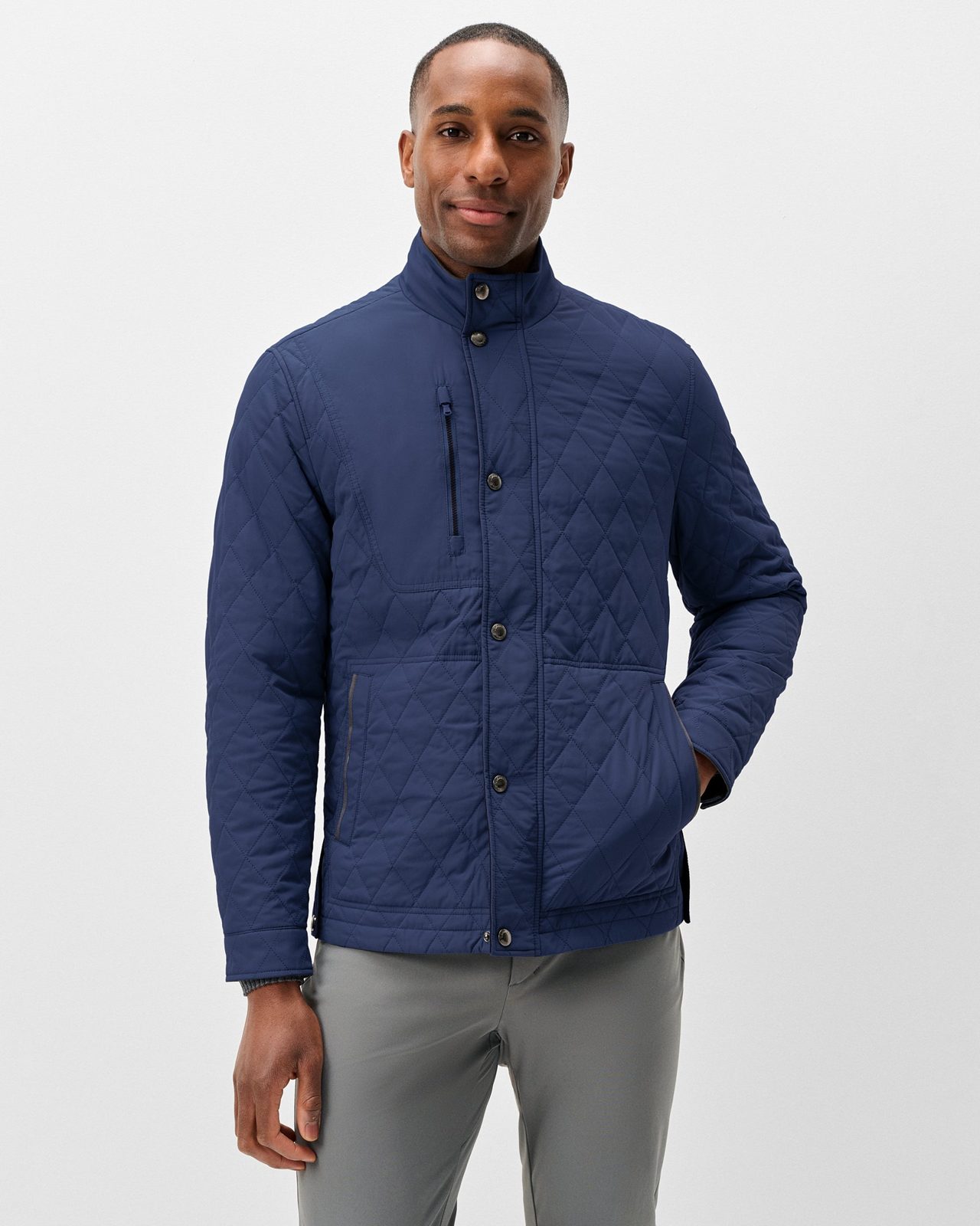 johnnie-O mixed-media jacket in fall